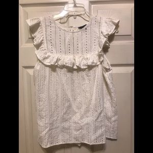 Banana Republic Ruffle Eyelet top